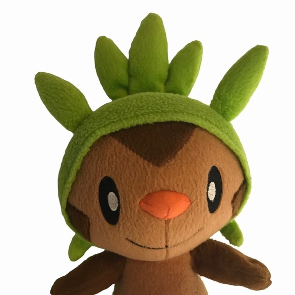 Tomy Pokemon Chespin Grass Starter 9" Stuffed Animal Plush Doll Toy Green Brown - Picture 3 of 7